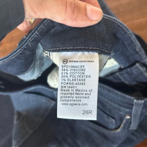 AG Adriano Goldschmied The Legging Ankle Super Skinny Dark Wash Jeans Size 26 - Picture 6 of 9